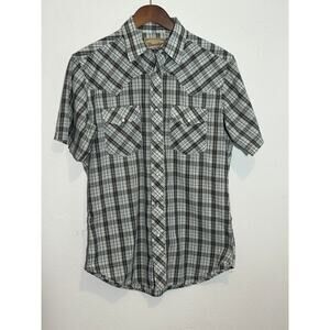 Wrangler Western Shirt Blue Stripe/White Pearl Snap